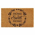 Configuracion 17 x 29 in. Sweet Wreath Rectangular Doormat Natural & Black CO3360051